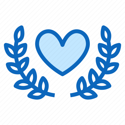 Achievement, heart, love, wreath icon - Download on Iconfinder