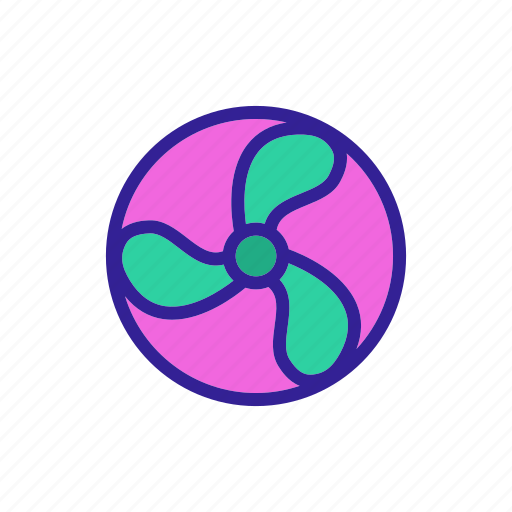 Air, contour, cooling, coolung, fan, heating icon - Download on Iconfinder