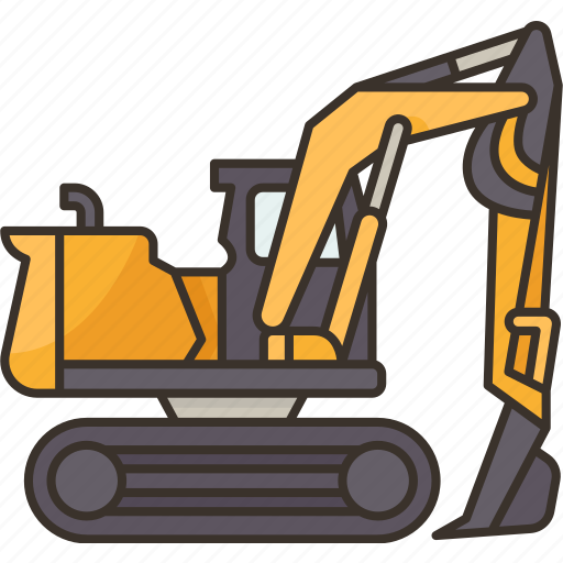 Excavator, backhoe, digger, construction, machinery icon - Download on Iconfinder