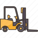 forklift, cargo, lift, warehouse, industrial