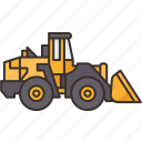 loader, wheel, bulldozer, excavator, shovel