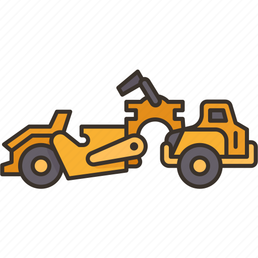 Scraper, tractor, wheel, dredge, excavator icon - Download on Iconfinder