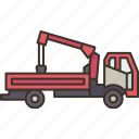 truck, crane, lifting, hydraulic, mobile
