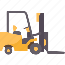 forklift, cargo, lift, warehouse, industrial