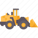 loader, wheel, bulldozer, excavator, shovel