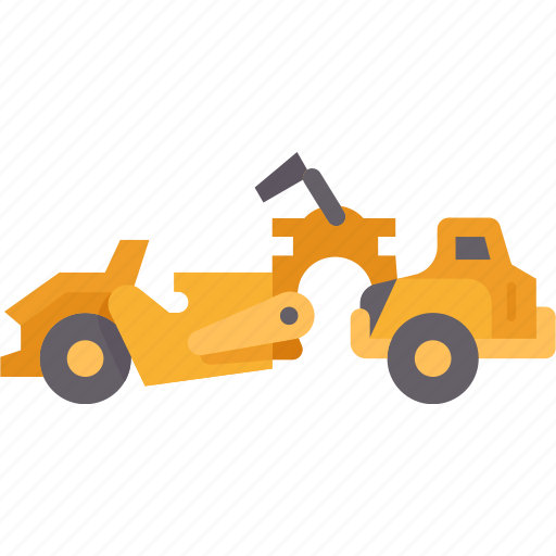 Scraper, tractor, wheel, dredge, excavator icon - Download on Iconfinder