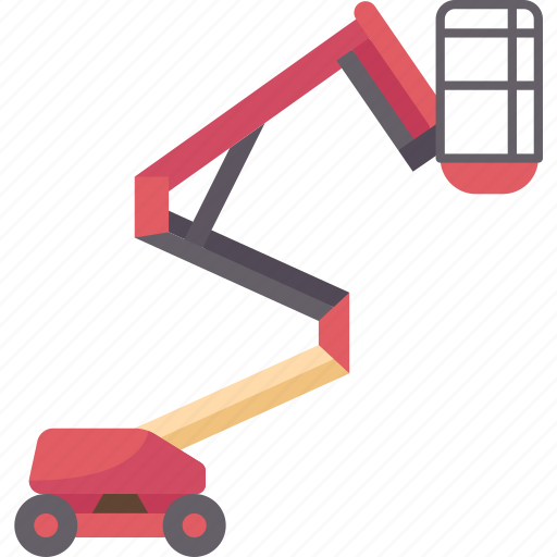 Boomlift, crane, lifting, hydraulic, transport icon - Download on Iconfinder