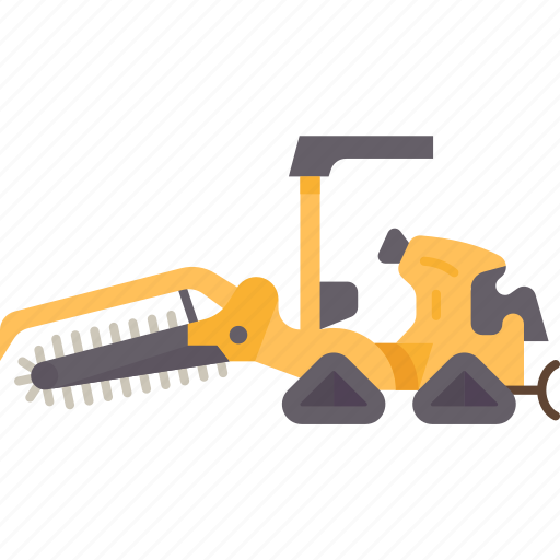 Trenchers, excavate, machine, construction, engineering icon - Download on Iconfinder