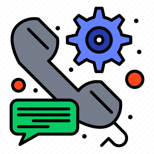 Call, gear, message, preference, setting icon - Download on Iconfinder