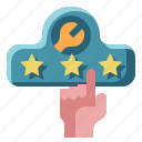 customer, service, rating, evaluation, stars, feedback, support