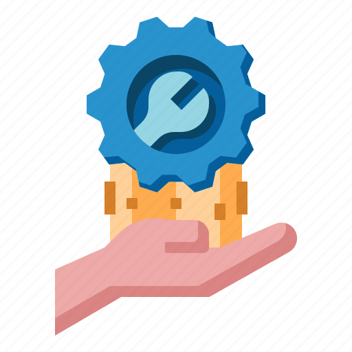 Help, technical, support, configure, settings, hand, gear icon - Download on Iconfinder