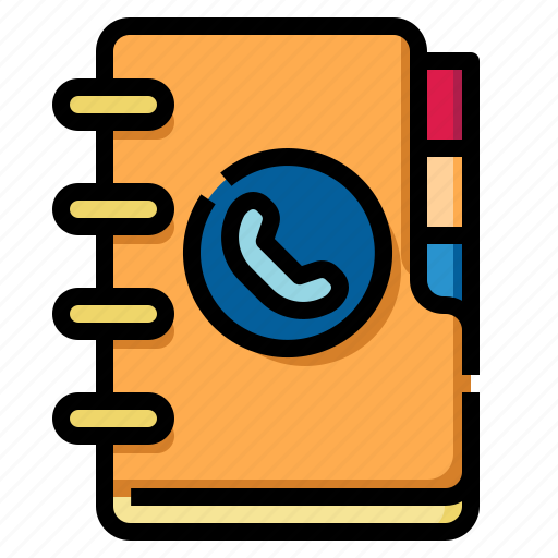 Contact, communications, notebook, bookmark, info, phone, information icon - Download on Iconfinder