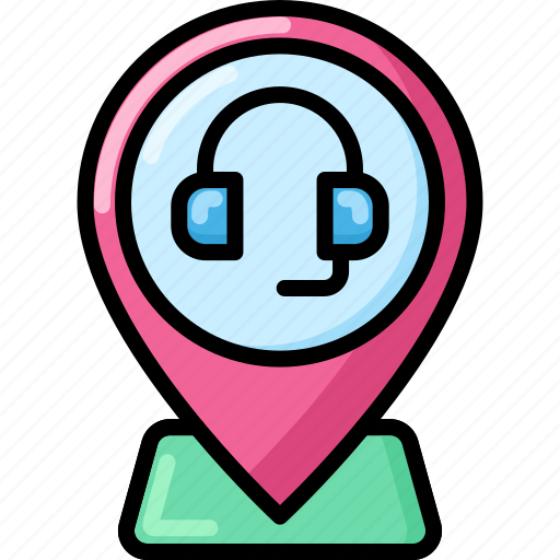 Helpdesk, location, pin, map, marker icon - Download on Iconfinder