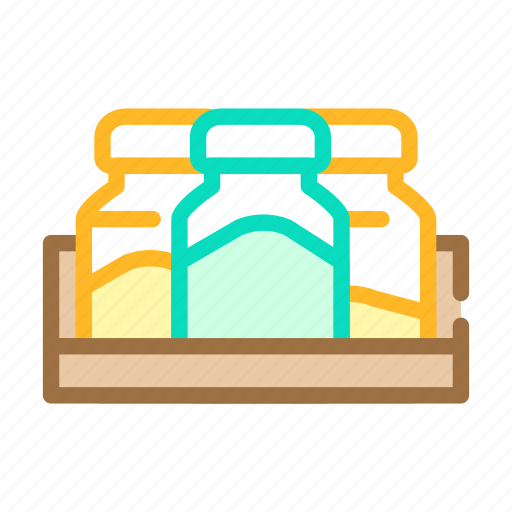 Ready, pharmacy, sale, herbs, jars, ground icon - Download on Iconfinder