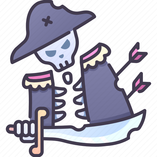 Death, ghost, halloween, horror, pirate, skeleton, skull icon - Download on Iconfinder
