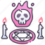 candle, halloween, horror, rite, ritual, scary, skull 