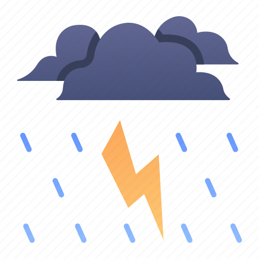 Danger, lightning, rain, sky, storm, thunder, weather icon - Download on Iconfinder