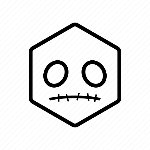 Emoticon, hexagon, scarecrow icon - Download on Iconfinder