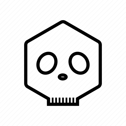 Emoticon, hexagon, skull icon - Download on Iconfinder