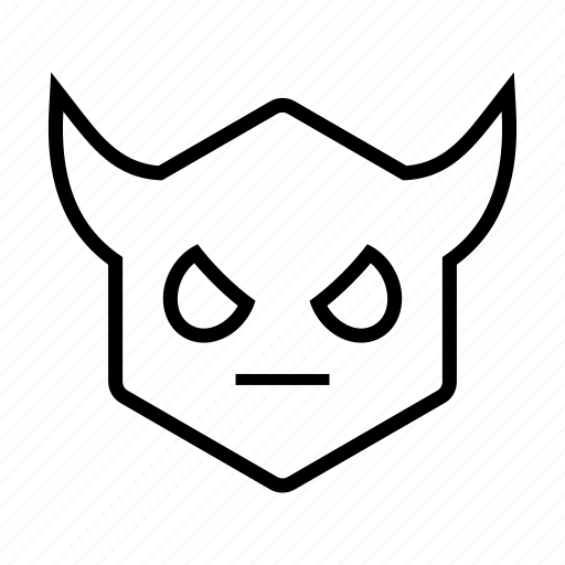 Demon, emoticon, evil, hexagon icon - Download on Iconfinder