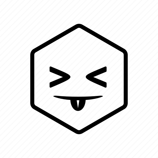 Emoticon, hexagon, tongue icon - Download on Iconfinder