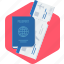 passport, card, id, identity, visa 