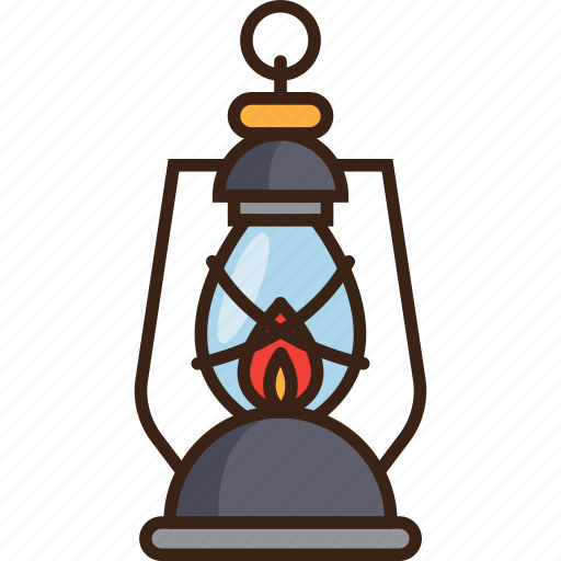 Camping, fire, guide, lamp, lantern, light, trekking icon - Download on Iconfinder