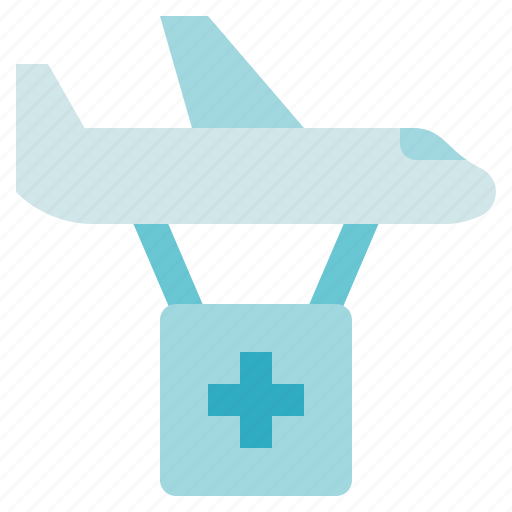 Charity, donation, aid flight, airplane, medical, kit icon - Download on Iconfinder