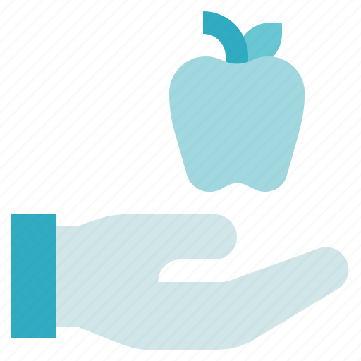 Charity, donation, feed, hand, apple icon - Download on Iconfinder