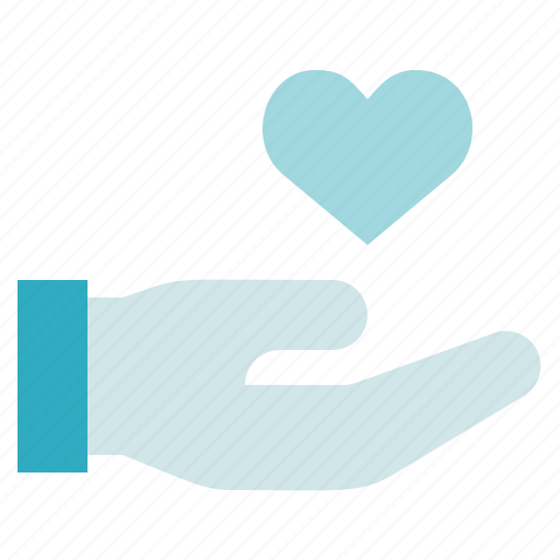 Charity, donation, heart, hand, fundraising icon - Download on Iconfinder
