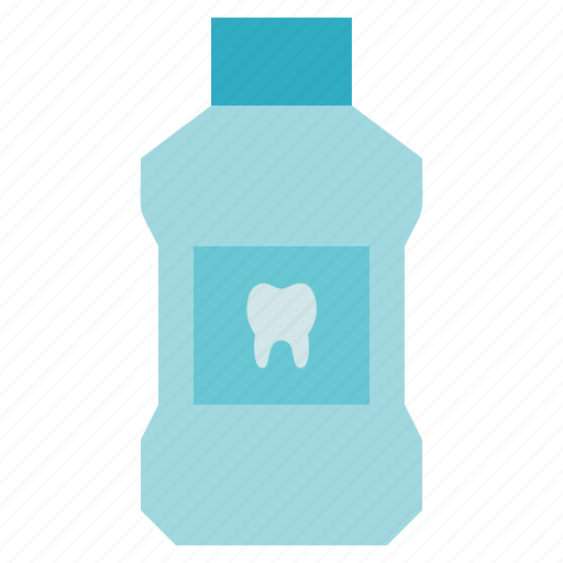 Dental care, dentist, mouthwash, bottle, medicine icon - Download on Iconfinder