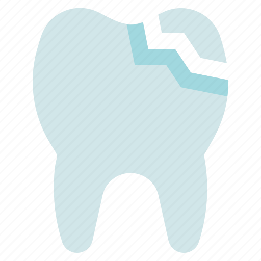 Dental care, dentist, tooth crack, decay, broken icon - Download on Iconfinder
