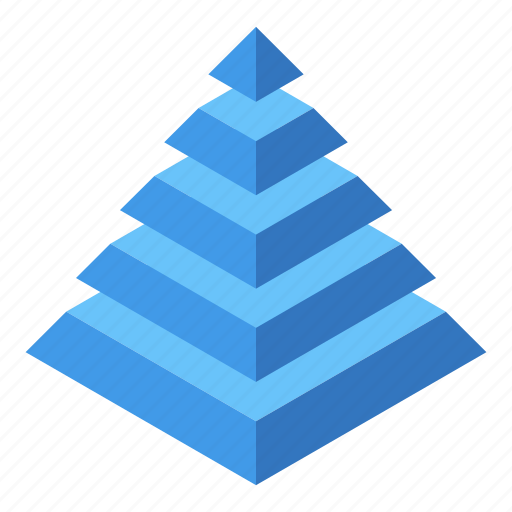 Pyramid, hierarchy, isometric icon - Download on Iconfinder