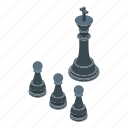 hierarchy, chess, isometric