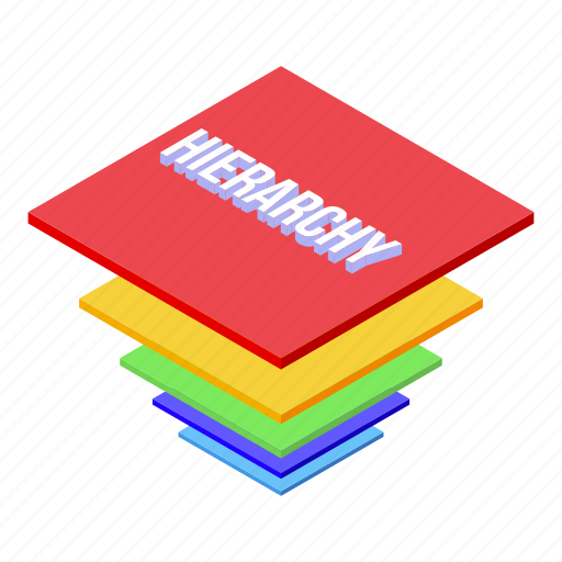 Slice, hierarchy, isometric icon - Download on Iconfinder