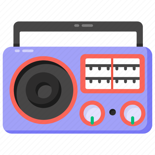 Audio broadcaster, radio, stereo, radio set, broadcasting device icon - Download on Iconfinder