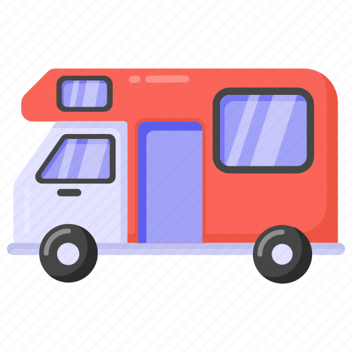 Vehicle, camper van, travel bus, autobus, bus icon - Download on Iconfinder