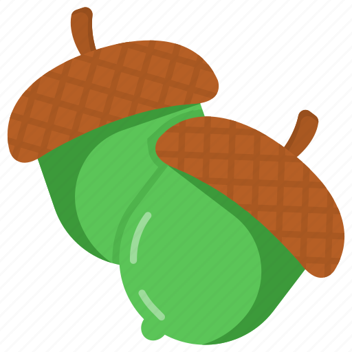 Nuts, acorns, oak fruit, edible, food icon - Download on Iconfinder