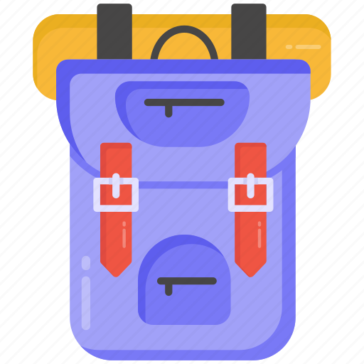 Knapsack, backpack, rucksack, haversack, camping bag icon - Download on Iconfinder