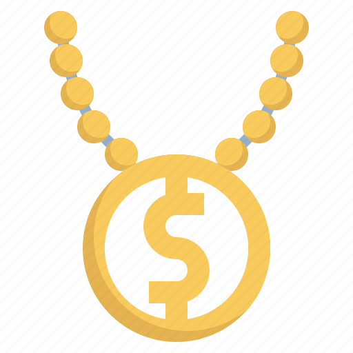 Necklace, bling, dollar, accessory, hip hop icon - Download on Iconfinder