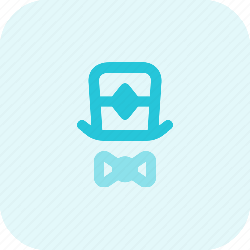 Hat, bowtie, fashion, style icon - Download on Iconfinder