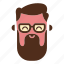 face, glasses, hipster beard, man, moustache, user 