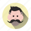avatar, character, man, persons, hipster, mustache, user 