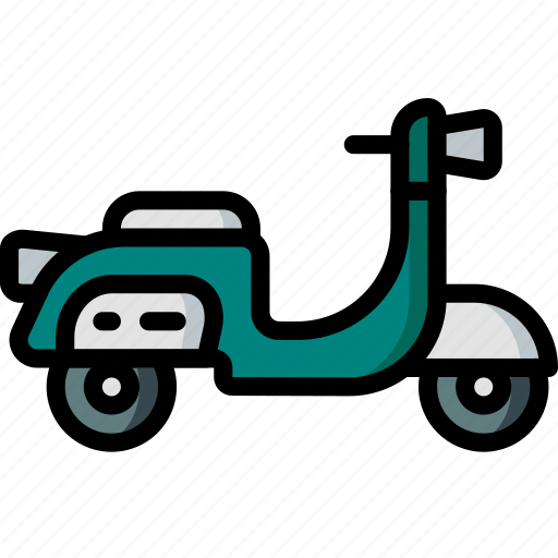 Hipster, piaggio, retro, scooter, transport, vespa icon - Download on Iconfinder