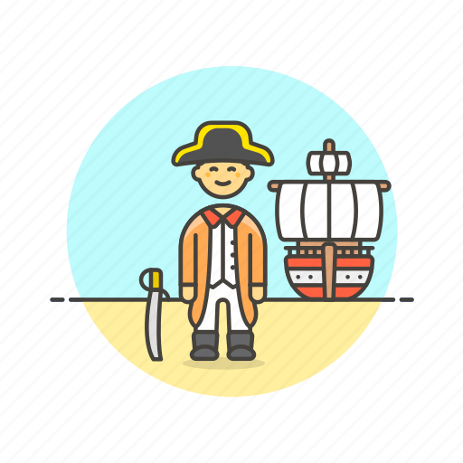 General, history, navy, man, outlaw, ship, hat icon - Download on Iconfinder