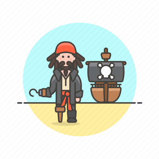 History, pirate, man, outlaw, ship, hat, hook icon - Download on Iconfinder