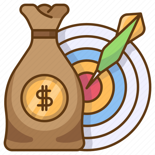 Target, money, bag, coins, wealth icon - Download on Iconfinder