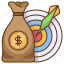 target, money, bag, coins, wealth 