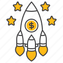 rocket, launch, startup, business, boost
