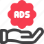 ads, advertising, advertisement, online, marketing, hand 